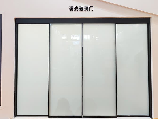 Atomized glass maglev electric automatic sliding door installation