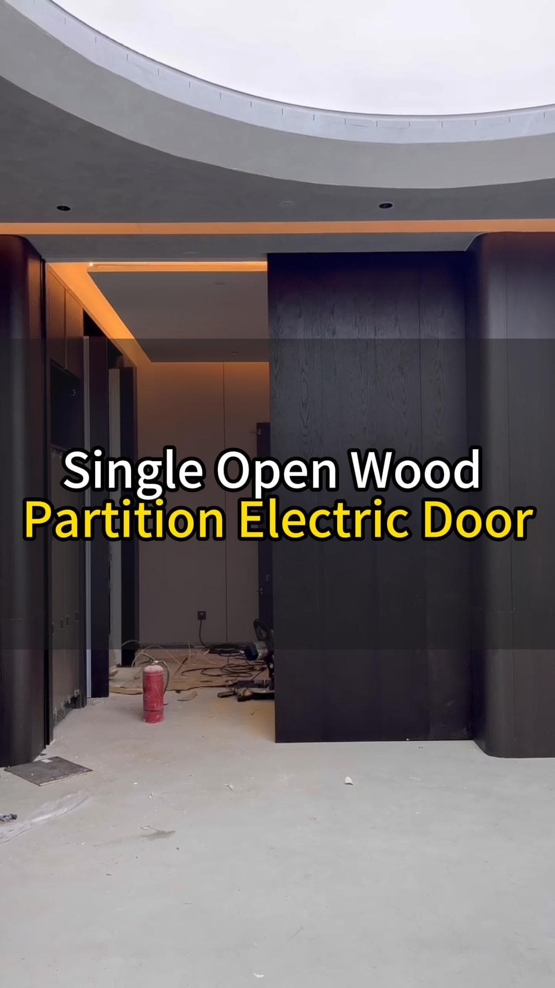 Single Open Wood Partition Electric Door