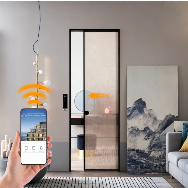 Smart home maglev micro-gap electric door