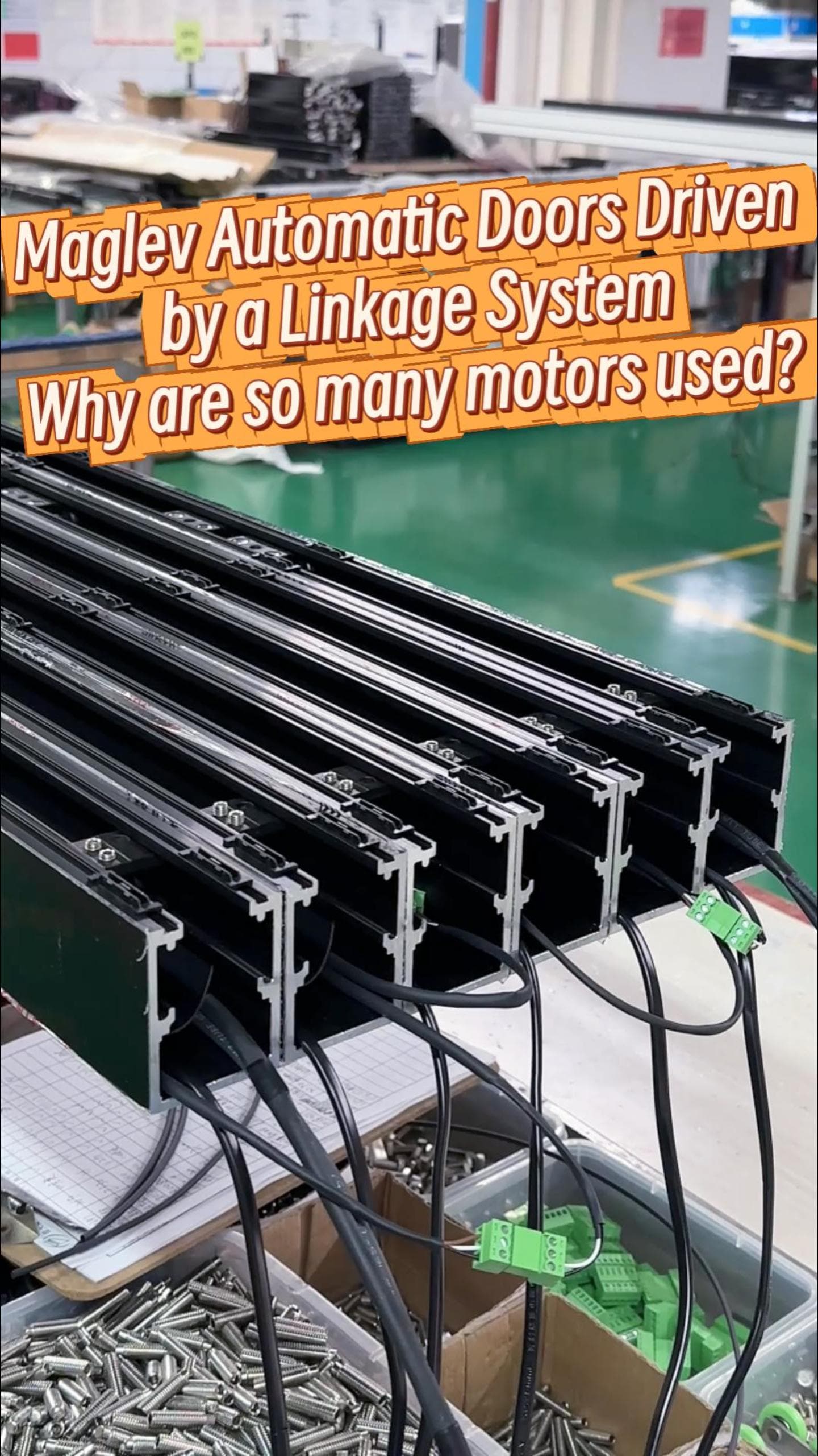 Maglev Automatic Doors Driven by a Linkage System, Why are so many motors used?