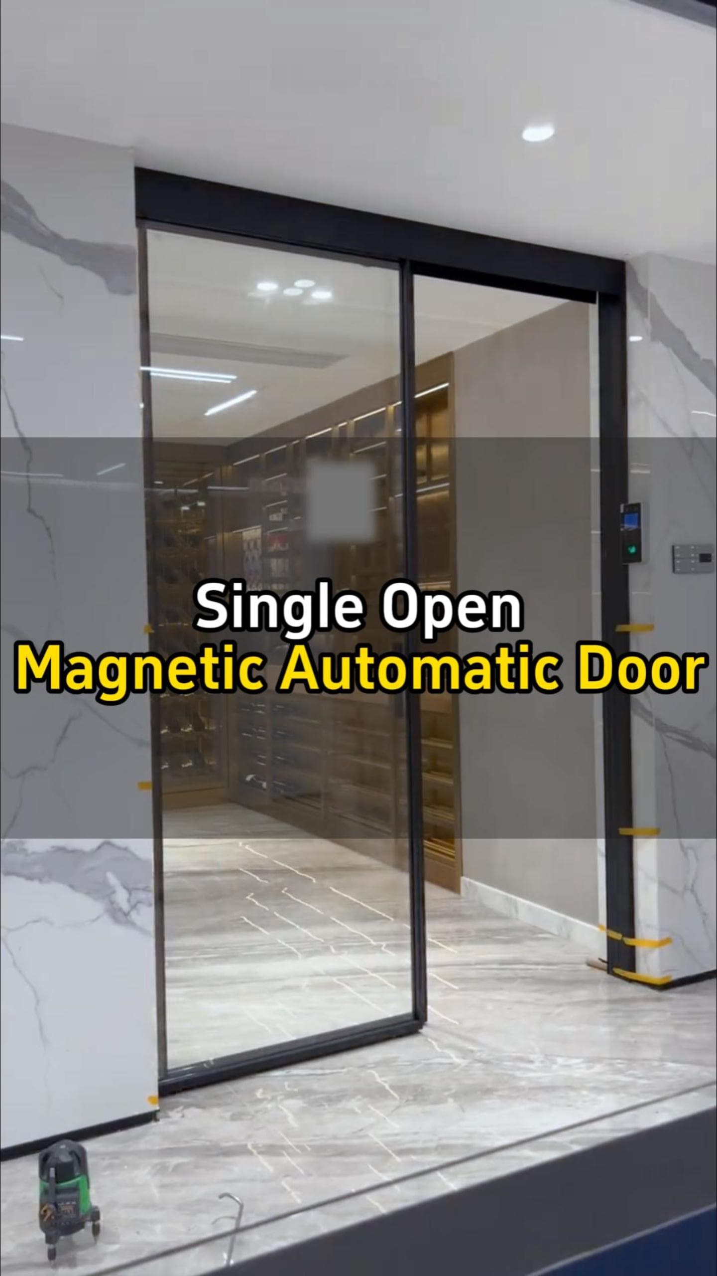 Single open magnetic automatic door