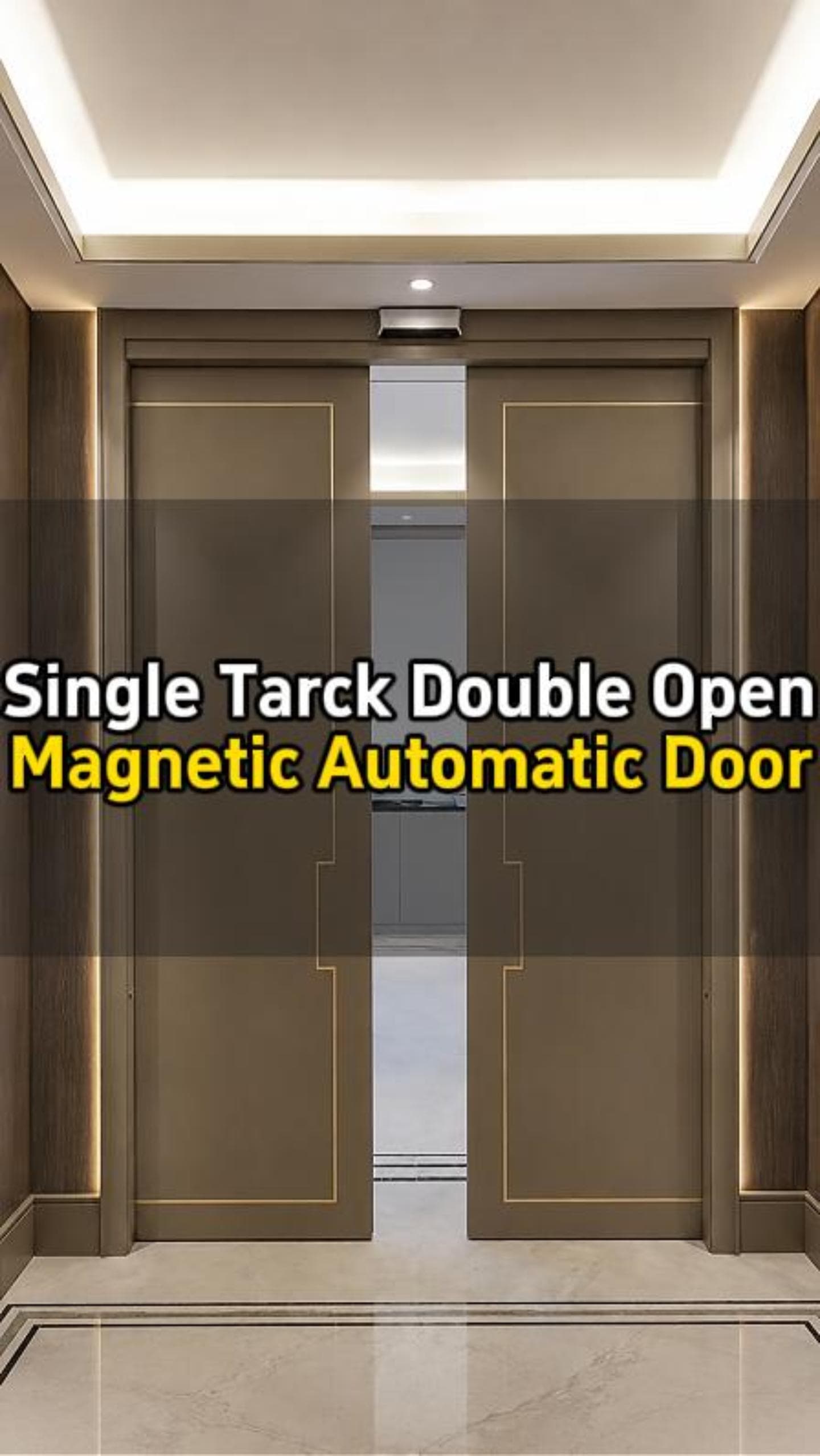 Single tarck double open magnetic automatic door