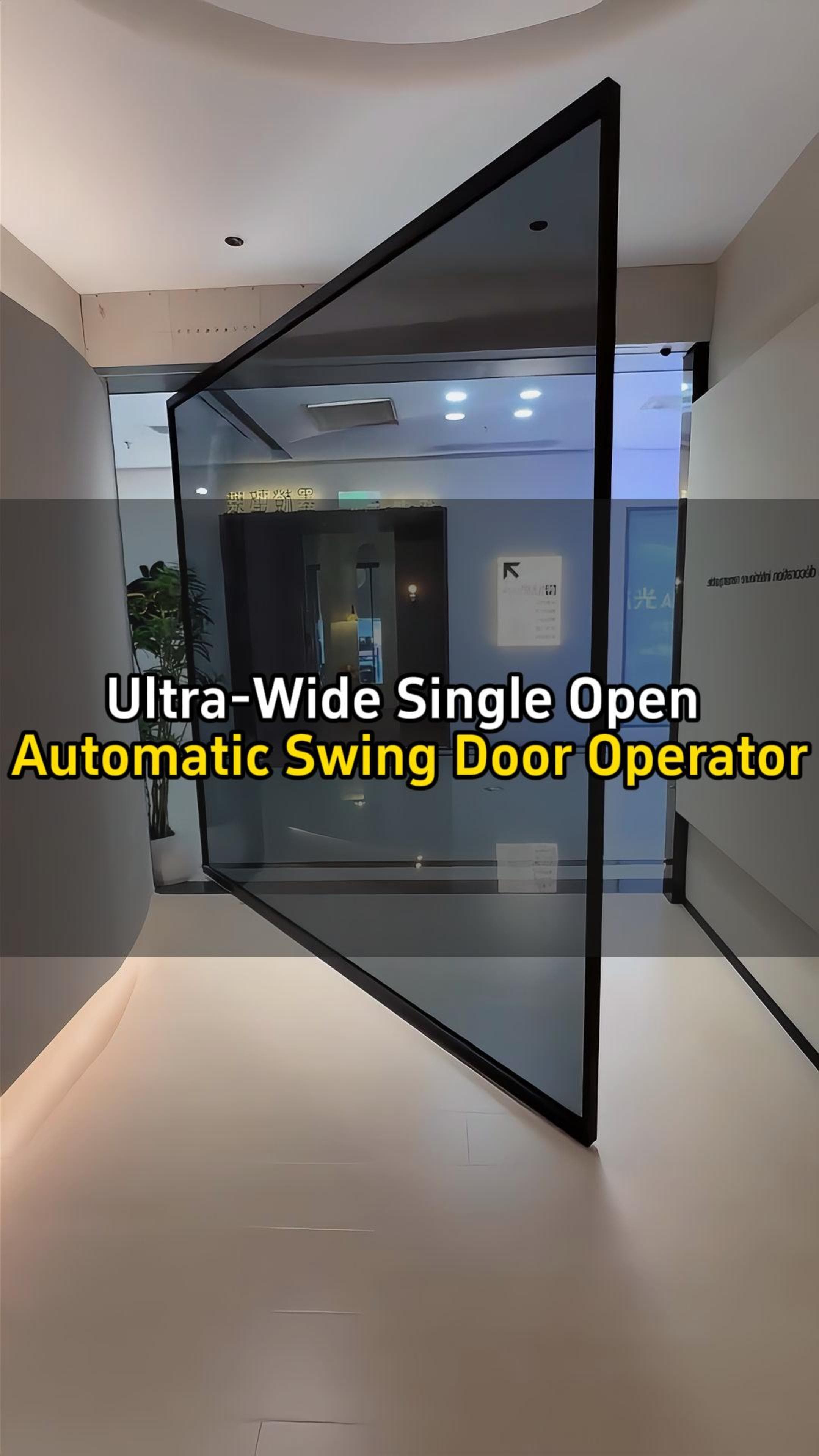 Ultra-wide single open automatic swing door operator