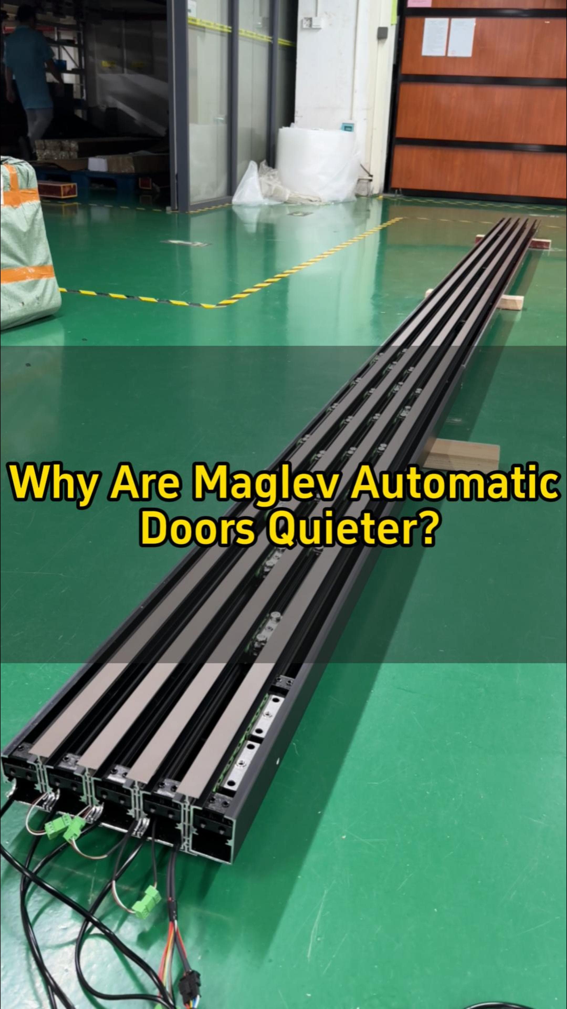 Why are maglev automatic doors quieter?